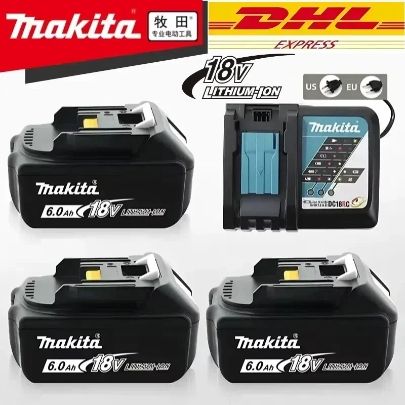 🌳 🌳 🌳 100% Original Makita 6Ah Makita Akku 18V BL1830B BL1850B BL1850 BL1840 BL1860 BL1815 Ersatz-Lithium-Akku