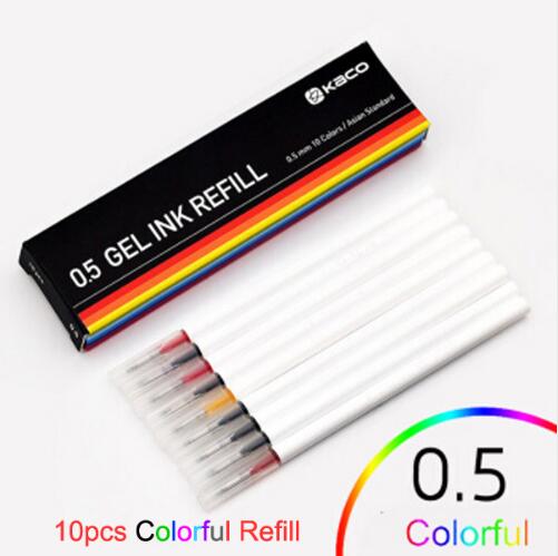 10pcs/Pack Xiaomi KACO Sign Pen 0.5mm Pen ,Signing Pen Black White ABS Plastic Smooth Ink For Student School/Office worker: Colorful Ink 10pcs