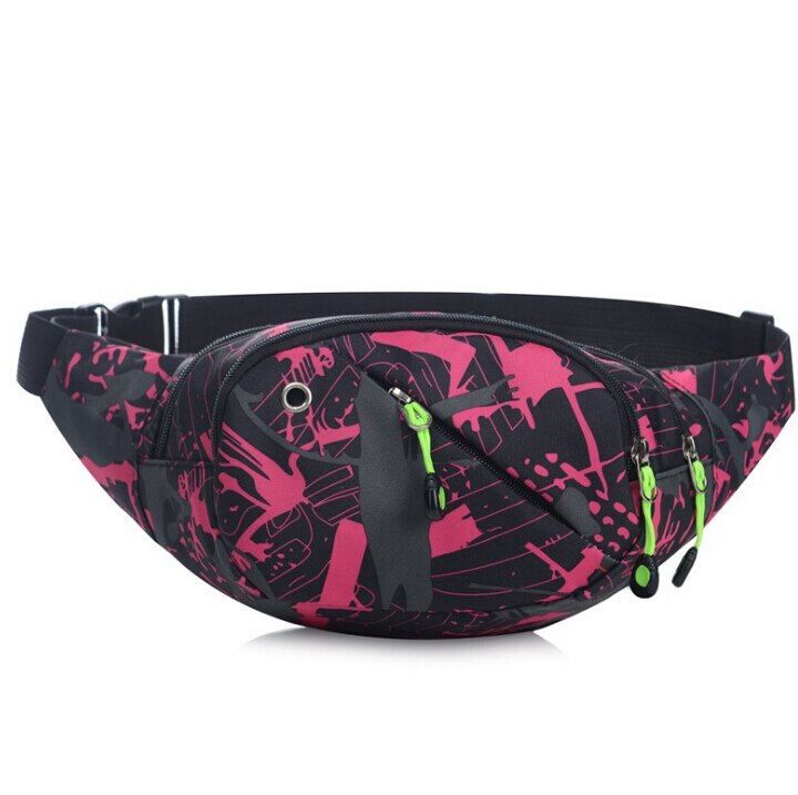 Vrouwen Taille Tas Afdrukken Sport Taille Verpakking Reizen Telefoon Sleutel Fanny Zakken Crossbody Portemonnee Bum Bag Sub Opladen: e