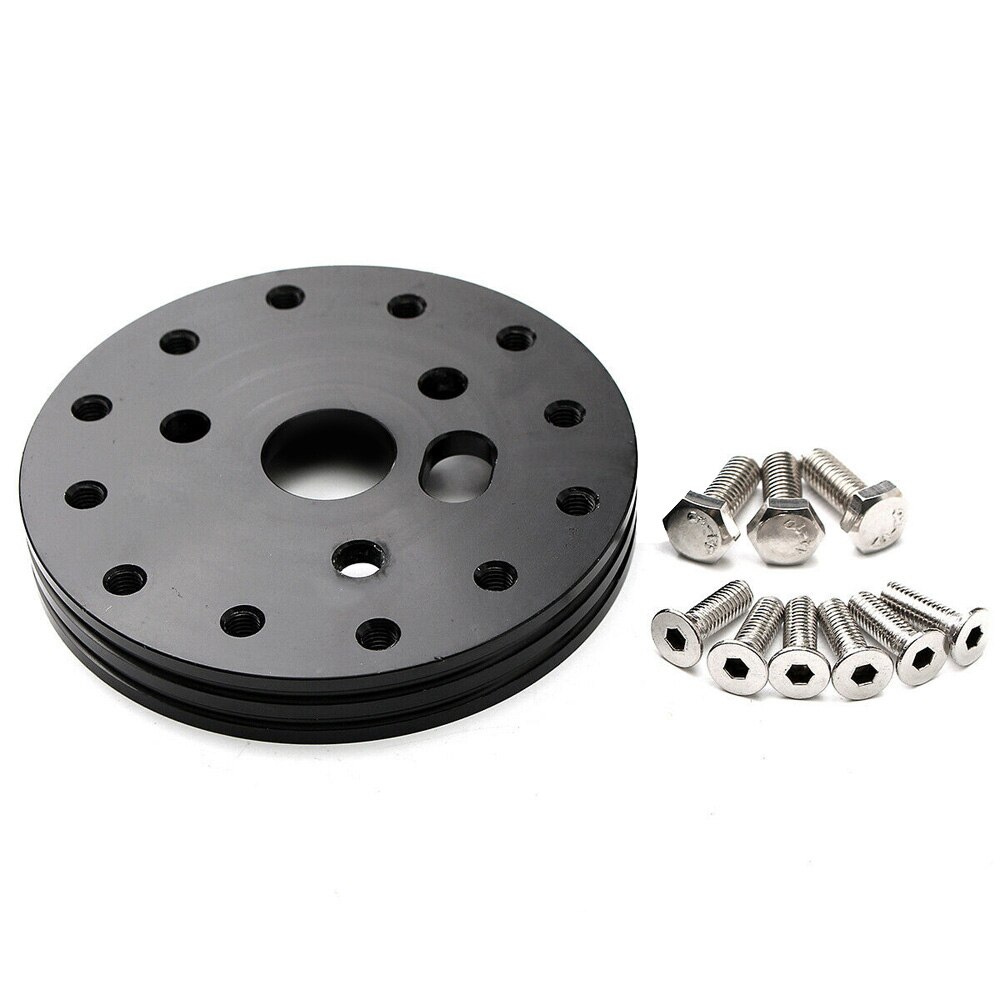 Auto Lenkrad Dichtung Auto Schwarz Aluminium Legierung Adapter einstellen Innen