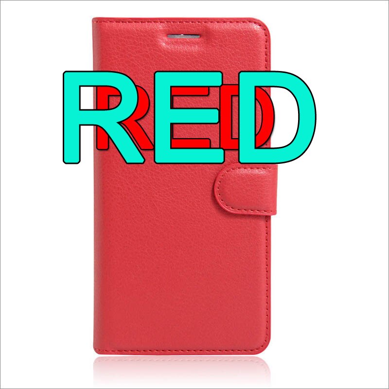 Bogstil pu læder taske cover til xiaomi redmi 9c flip tegnebog telefon tasker tilfælde med stativ til redmi 9c nfc: Rød