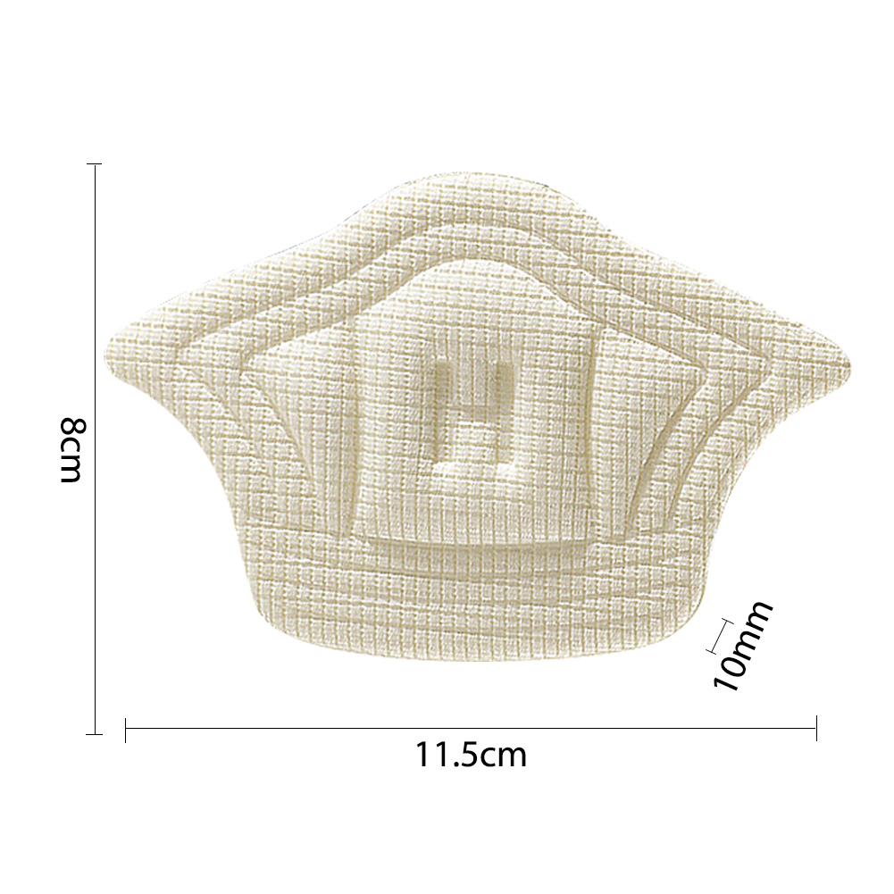 Plantillas para zapatos deportivos, almohadillas para el talón, tamaño ajustable, antidesgaste, almohadilla para los pies, plantilla de inserción, Protector para el talón, pegatina trasera, 2 piezas: 2pcs white thick B