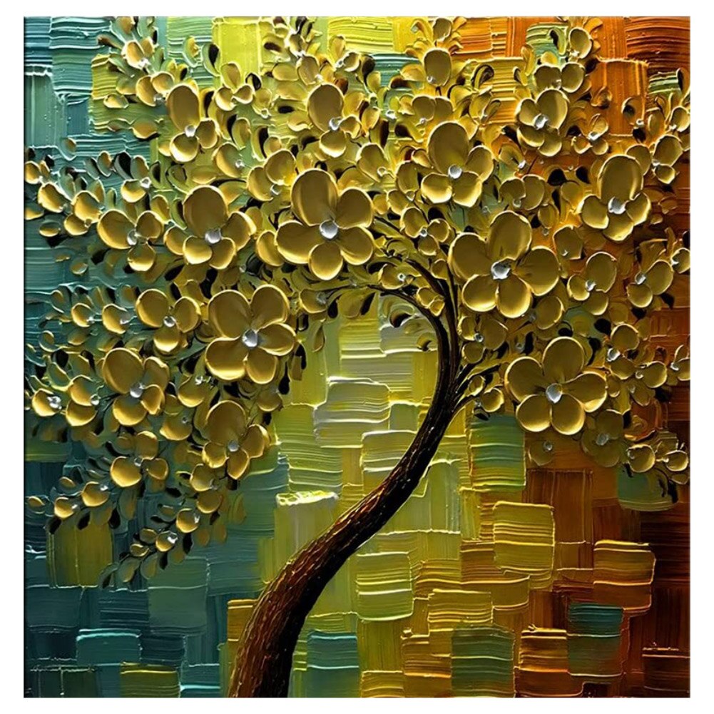 Kits de punto de cruz 11CT, árbol de manualidades moderno estampado, paisaje de playa, bordado de algodón, juegos de costura, artesanía colgante de pared: E