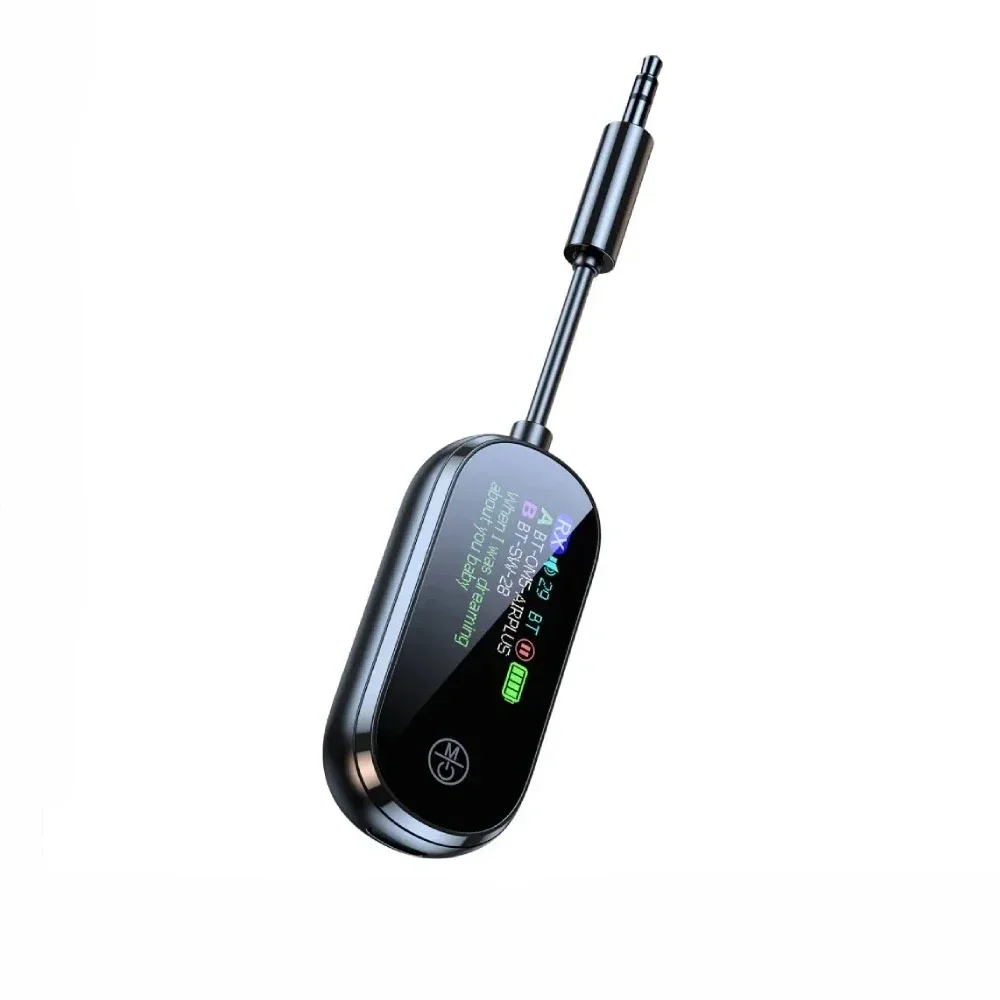 Bluetooth 5.4 3.5mm AUX Jack Receiver Transmitter Low Latency Wireless Audio Adapter For TV Airplane Car Speaker PC Headphones: black