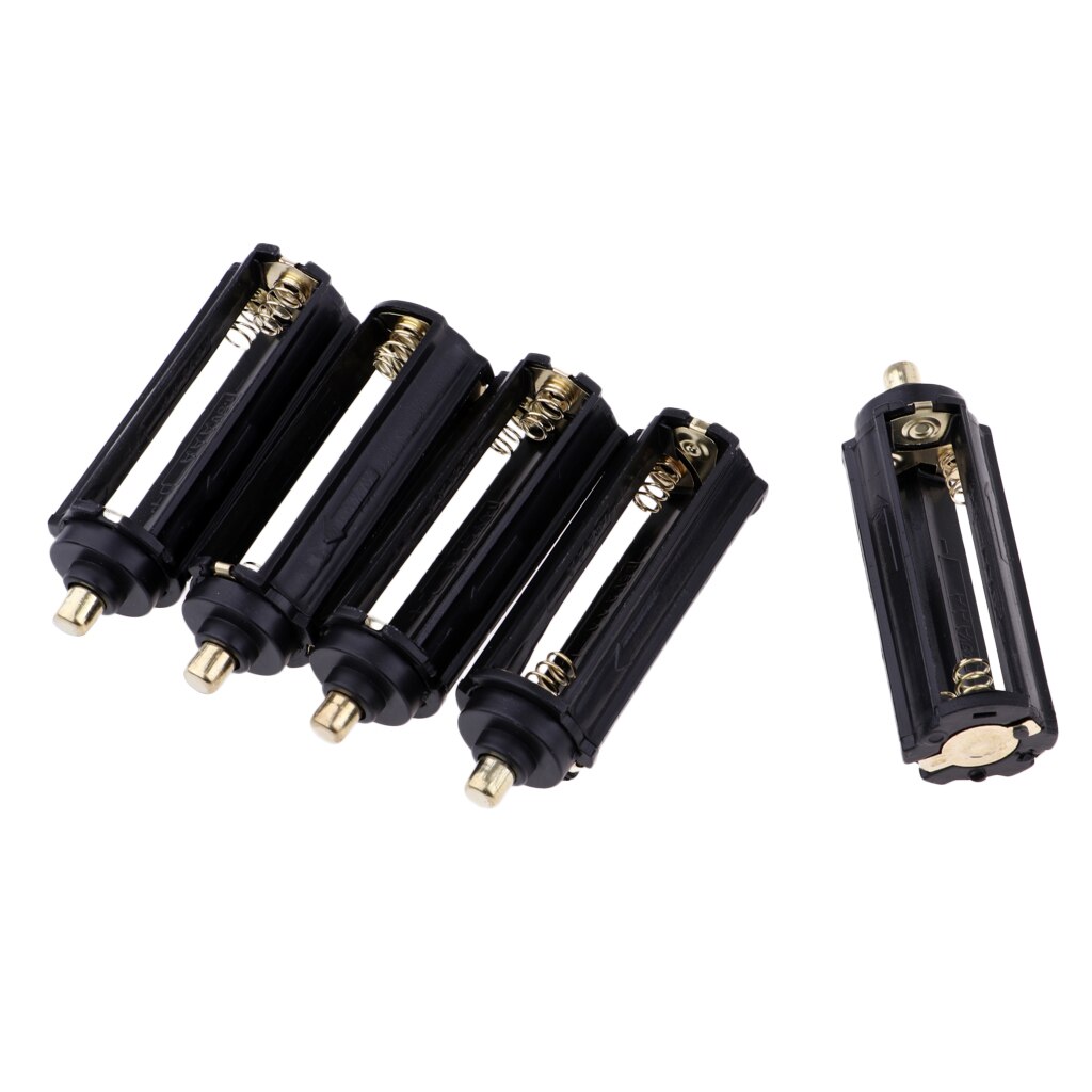5pcs Flashlight Torch Battery Holder Connect Adapter Container AAA Batteries