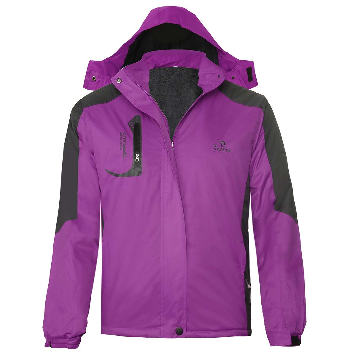 Waterproof Ski Jacket Women Fleece Lined Snow Coat Outdoor Hiking Snowboard Windproof Snowboard Fleece Jacket Winter Snow Male: Purple / 4XL