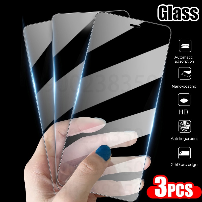 3Pcs Gehard Glas Op De Voor Iphone X Xs 11 12 Pro Max Xr Screen Protector Iphone 6 6S 7 8 Plus 12 5S Se Beschermende Glas