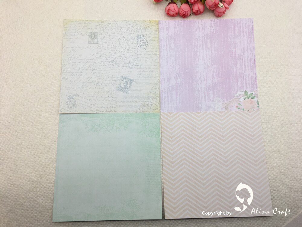 AlinaCraft 24 sheet 6"X6" patterned paper Scrapbooking paper pack handmade craft paper craft Background pad