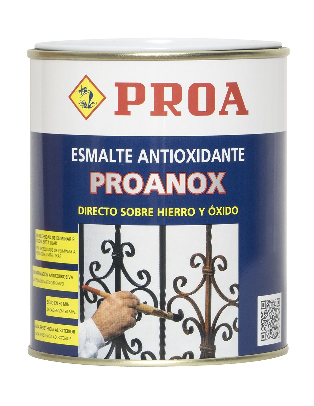Esmalte proanox directo sobre oxido gris medio ral 7042