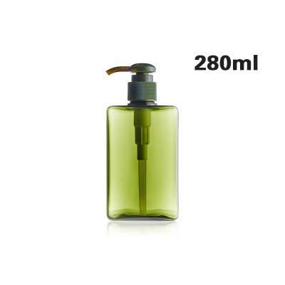 Trykk stil bærbar såpedispenser kjæledyr materiale bad flytende såpe flaske reise kosmetisk lotion beholdere flaske: Grønn 280ml