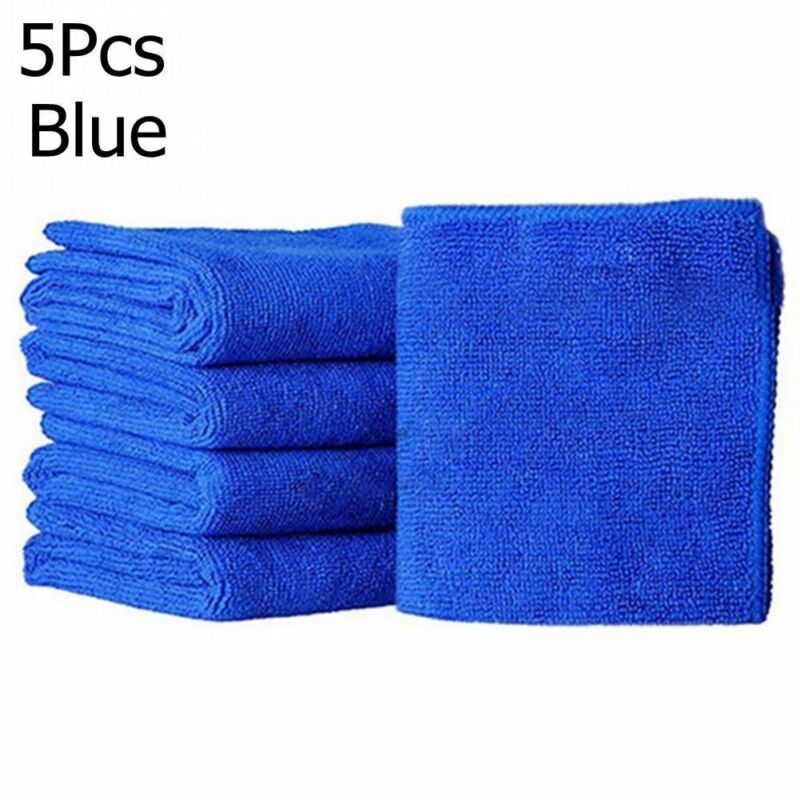 5-10 Stuks Van Schoon En Stof-Verwijderen Microfiber Auto Wassen Handdoeken Absorberende Anti-Statische Handdoeken: blue / 10pcs