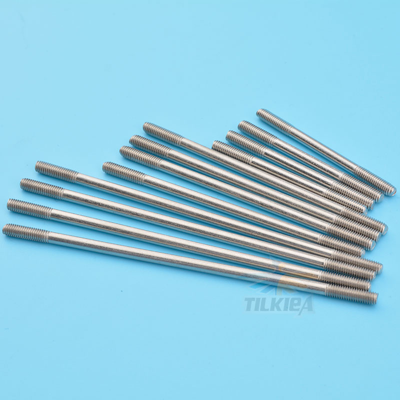 10pcs Stainless Steel Push Rods M3 L25/30/35/40/45/50/55/60/65/75/85/95/100/110/120/130/140mm Connecting Rods Thread Length 10mm