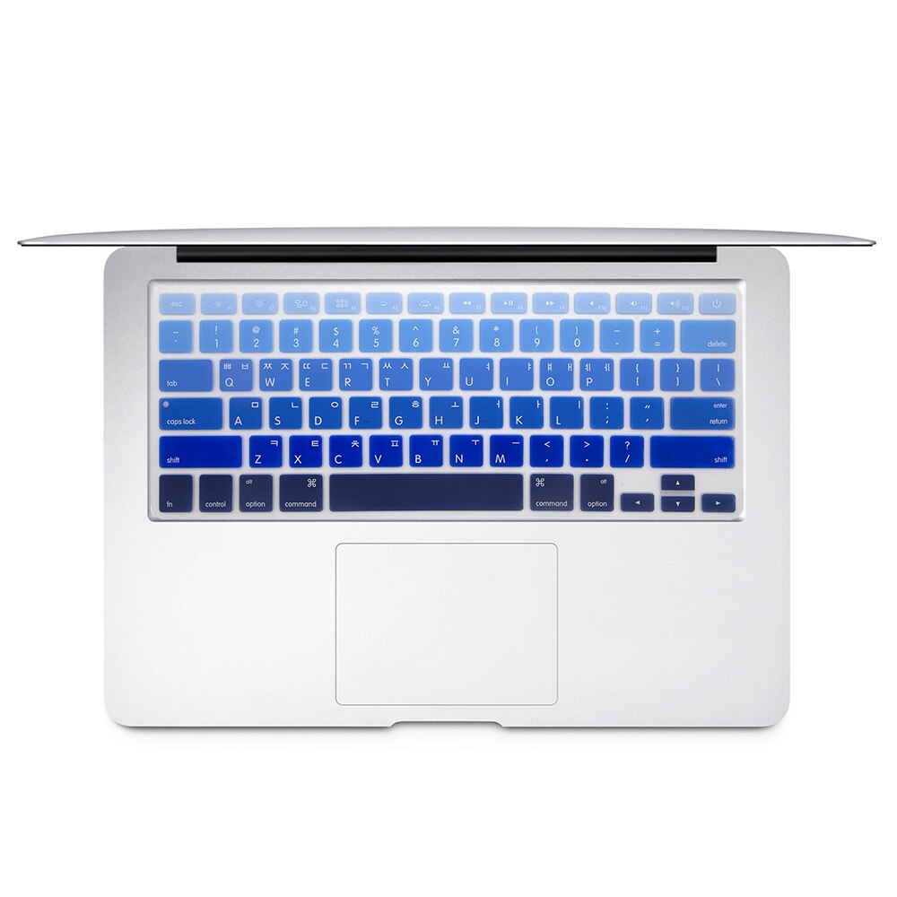 Koreański klawiatura pokrywa dla macbook Air 13 pro15 cal A1466 A1278 A1502 A1398 na laptopa Retina na klawiaturę kolor folia na klawiaturę
