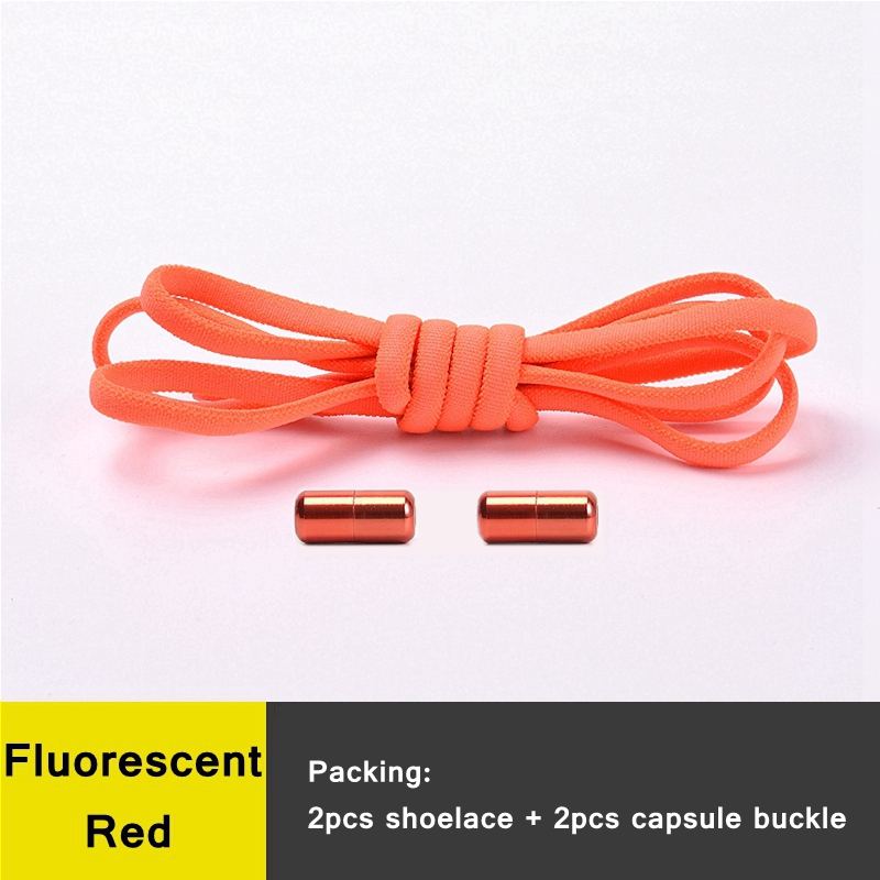 Elastic No Tie Shoelaces Semicircle Shoe Laces For Kids and Adult Metal Lock Sneakers Shoelace Boot Lazy Laces Shoe Strings