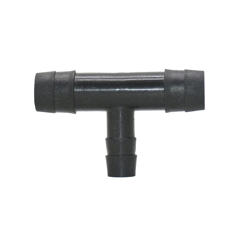 T-type 1/2 to 8mm 10mm puutarhaletkun halkaisija pienentävä teeväkäliitin 3 -tie vesijakaja 6 kpl: 1 ja 2 x 10mm