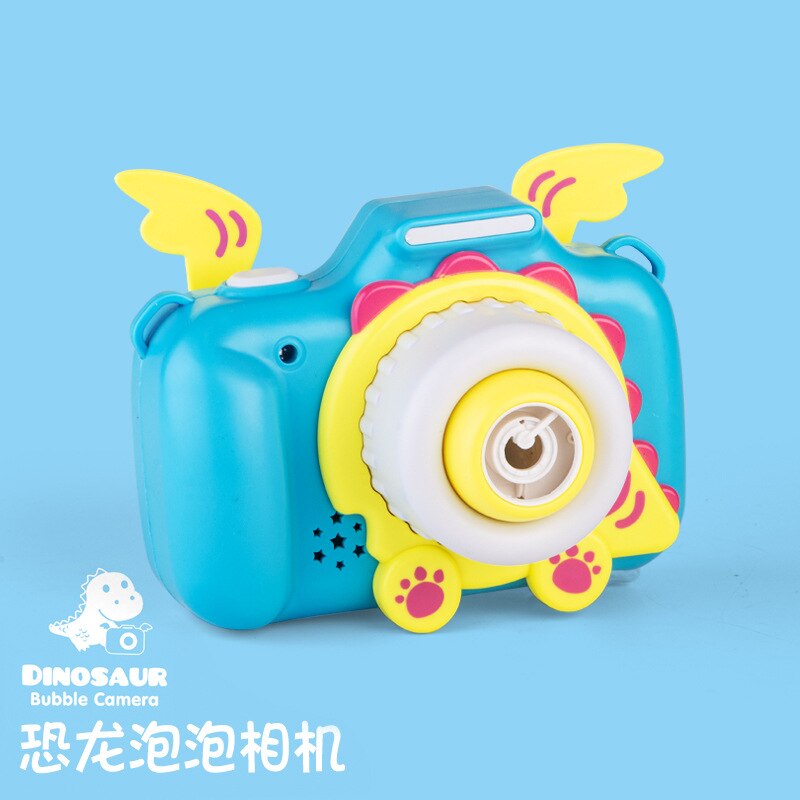 Kat Dinosaurus Bubble Machine Kinderen Volautomatische Camera Piggy Bubble Machine Muziek Lichten Cartoon Bubble Speelgoed: Dinosaur Bubble Camera