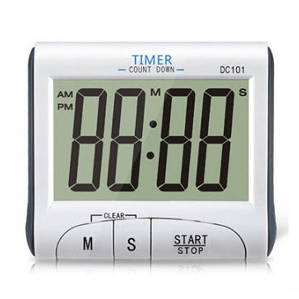 60 Minutes Timer Loud Sound Electronic Countdown Magnetic Large Screen Home Supplies Plastic Cooking