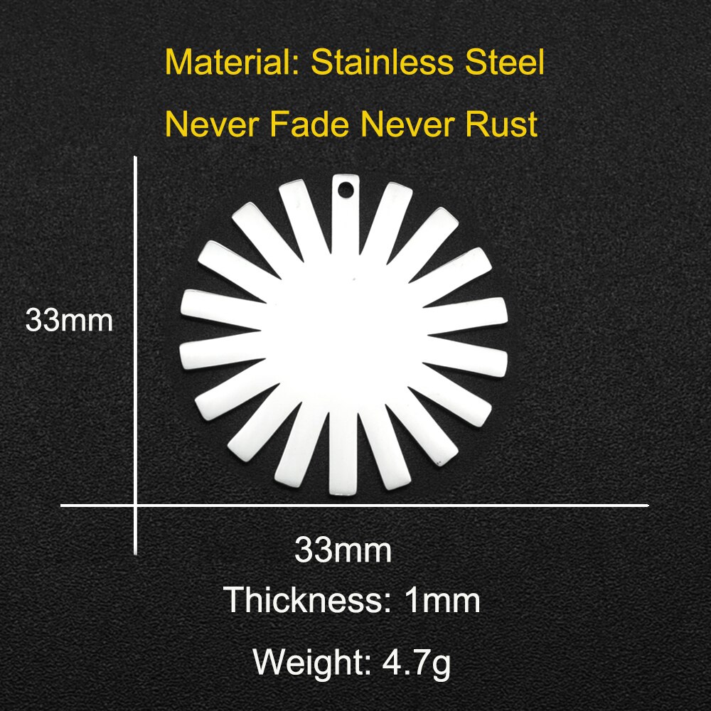5 pz/lotto 316 in Acciaio Inox Geometrica Fiore suola FAI DA TE Orecchino Connettore di Fascino tutto'ingrosso OEM ordine Acettato Prezzo di Fabbrica: Oro antico placcato