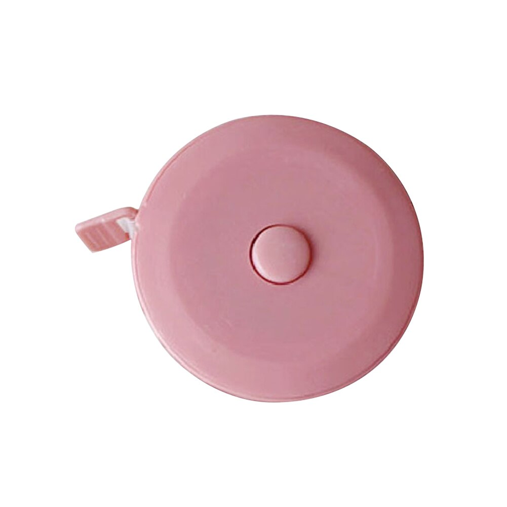 Cinta métrica de sastre para costura suave, medidor de medición de 60 pulgadas, retráctil, portátil, altura corporal, para el hogar: Rosa