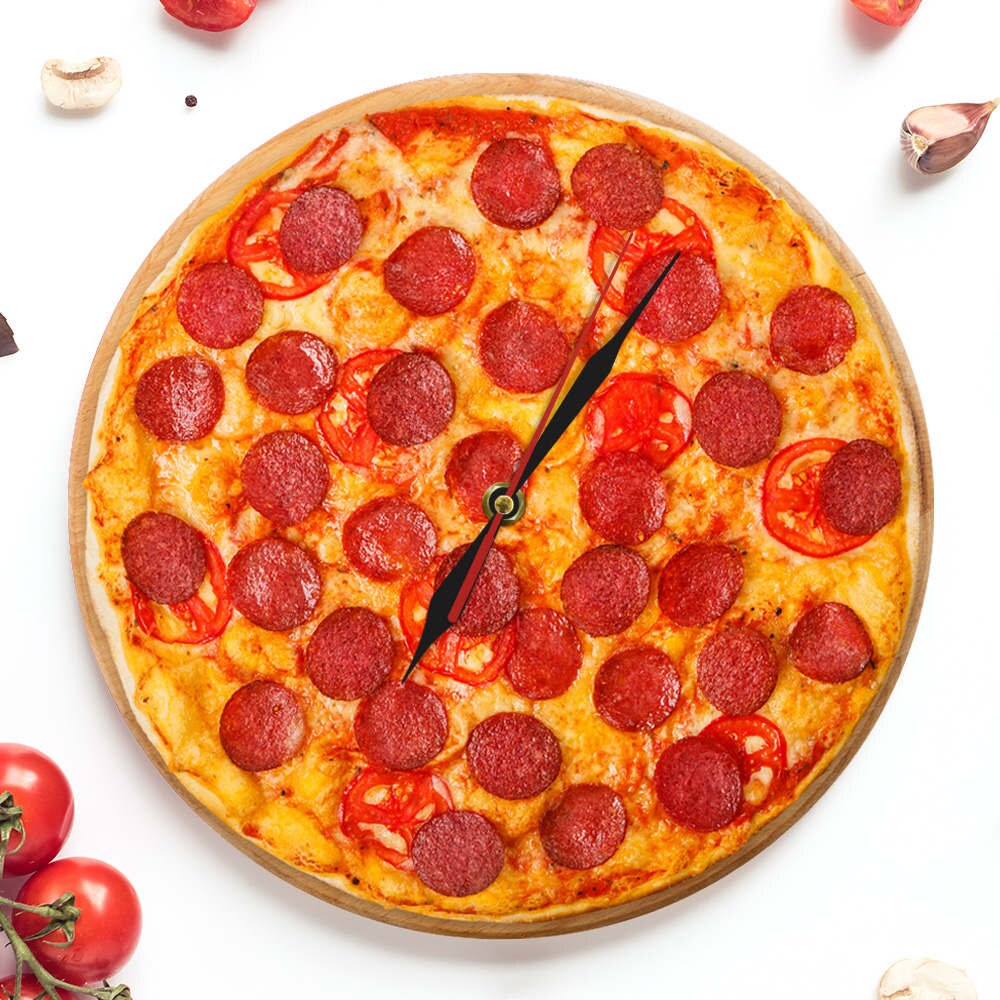 Horloge murale acrylique italienne pour Pizza, Restaurant italien, horloge décorative Pizzeria, Chef de pâtes, montre Vintage
