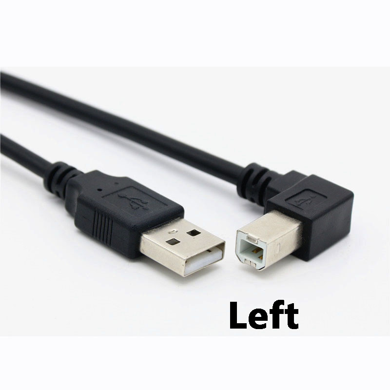 USB 2.0 A Male to USB B Male Type B BM Up&Down&Right & Left Angle Printer scanner 90 degree cable 50cm 150cm BM Angled Cable
