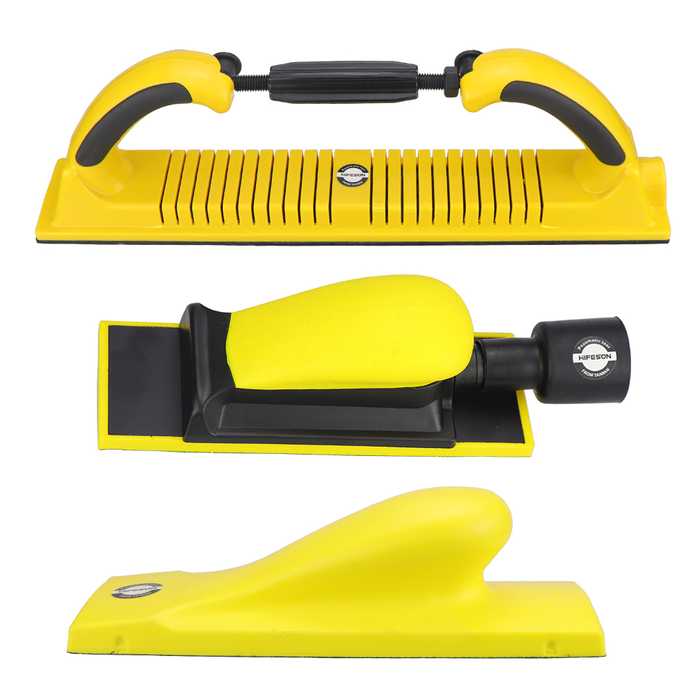 HIFESON-lijadora Manual de mano, herramienta de papel de lija, bloque de lijado, pulidora Manual de extracción de polvo, rectificadora para trabajo de madera y Metal