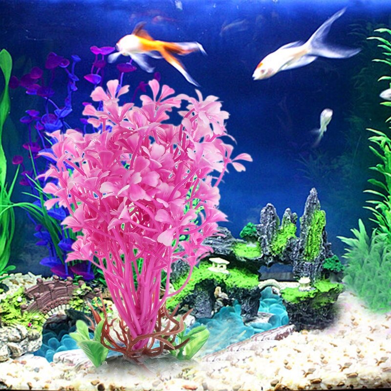 Aquatic Plants Pink Sea Flower Artificial Fish Tank Aquarium Foreground Decorate