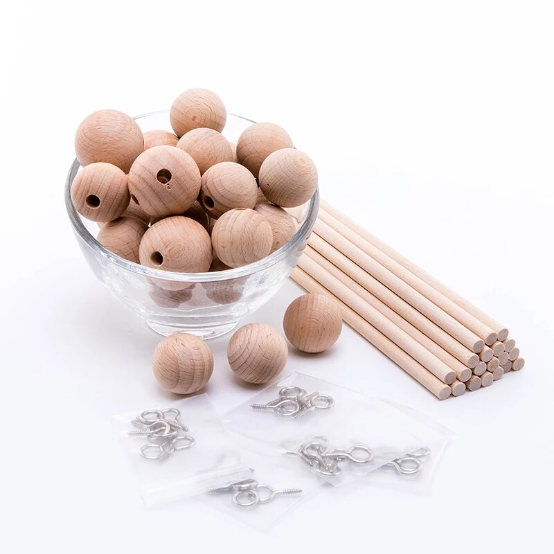Colgador móvil de madera para cuna de bebé, marco de madera para cuna, manualidades, juguetes hechos a mano, soporte móvil para recién nacido, 1 Juego