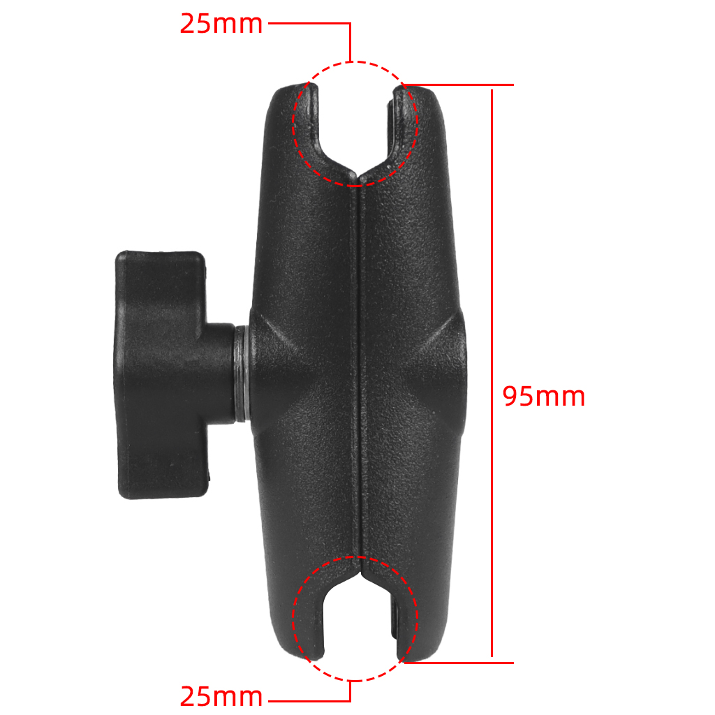 Aluminium Dubbele Socket Arm voor RAM Mounts 5.5 cm 9.5 cm 15 cm Camera Verlengarm 1 "Balhoofd Mount Adapter Pole: gele kleur