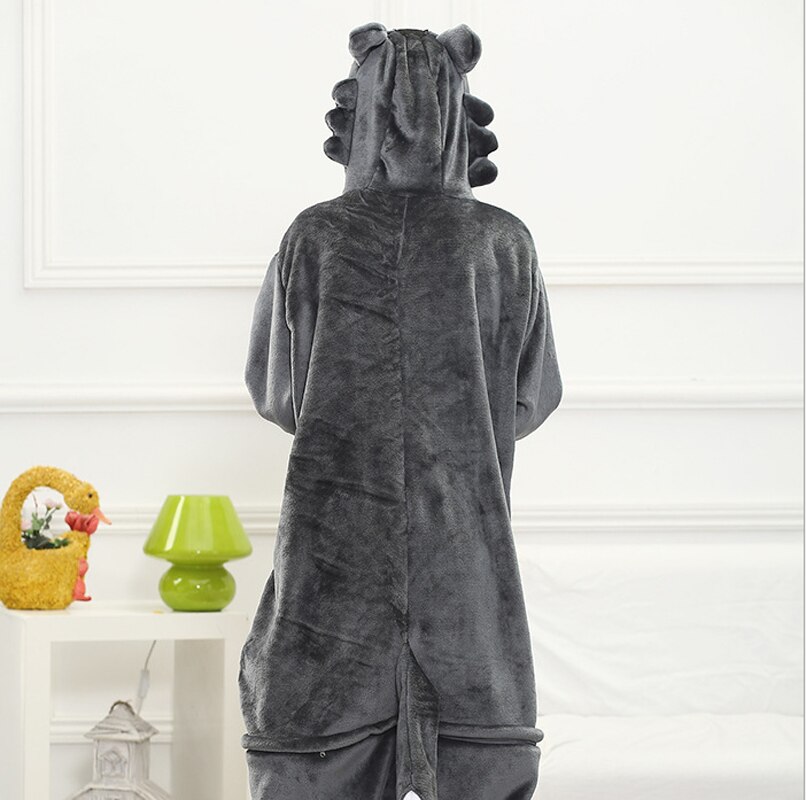 Adult Animal Timber Wolf Pajamas For Women Unisex Cosplay Costume Winter Warm Funny Onesie Christmas Sleepwear