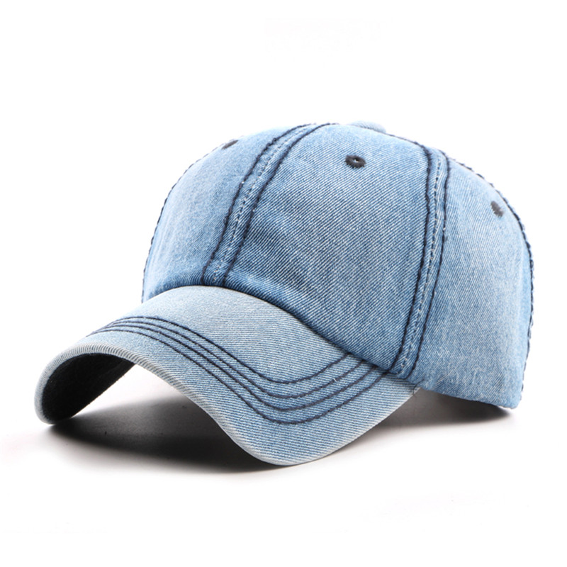 Klimaat Mannen Denim Baseball Cap Hoed Leeg Vader Caps Mannen Cool Capcasual Denim Jeans Dragen Lege Cap Mannen Koele Hoed caps Voor Mannen Vader: Light Denim