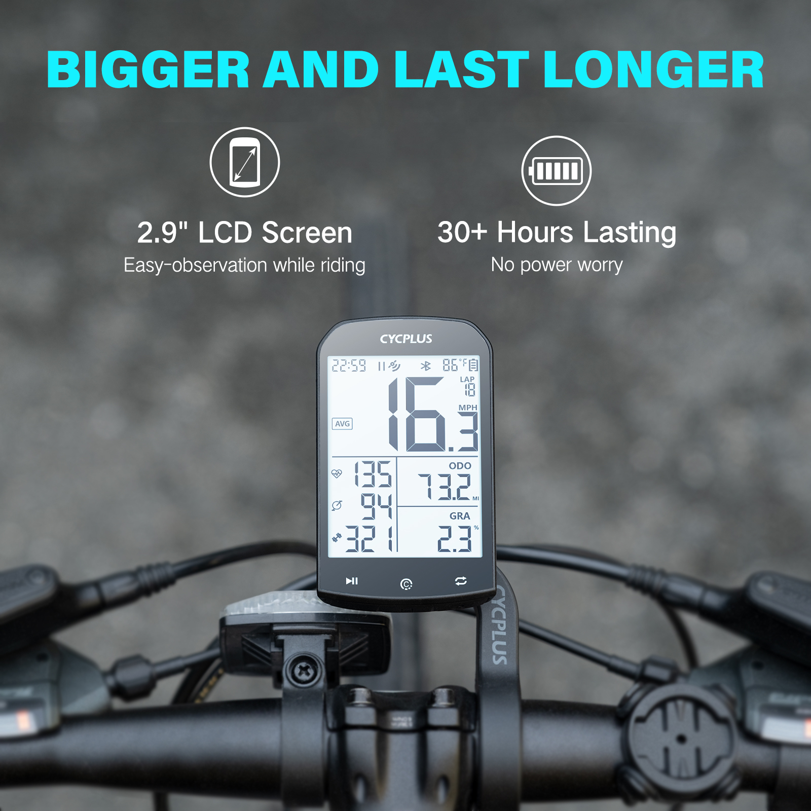 CYCPLUS M1 GPS Fietscomputer Fietsen Snelheidsmeter Bluetooth 5.0 ANT + Ciclismo Snelheidsmeter voor Garmin Zwift Fietsaccessoires