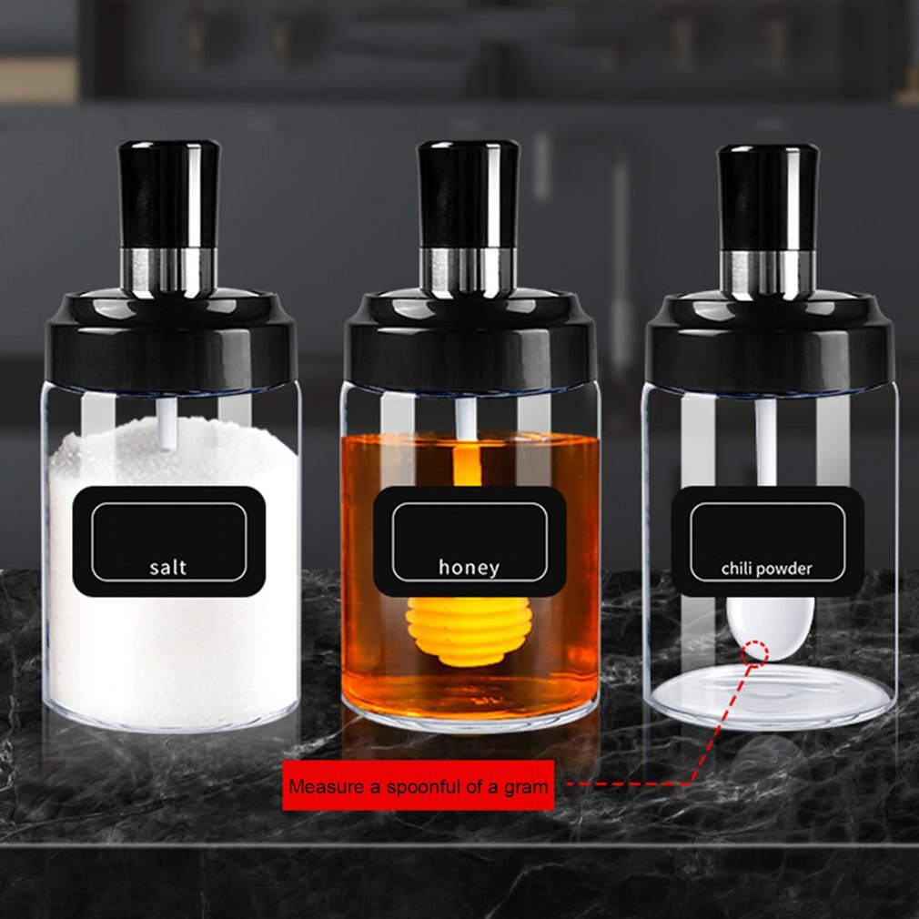 Transparent Spice Dispenser Spice Shaker Multi Function Cooking BBQ Pepper Salt Jar Seasoning Jar Tools For Kitchen