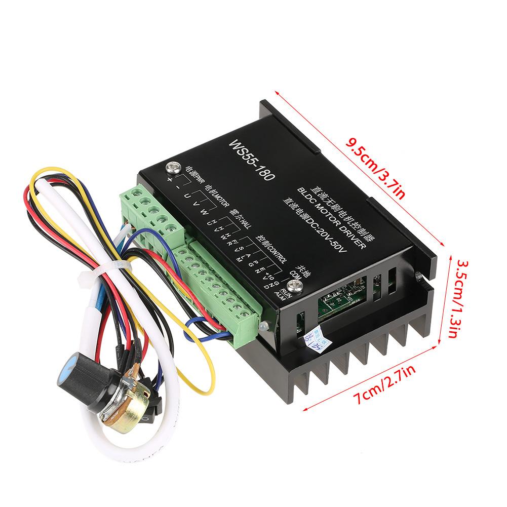 WS55-180 Motor Driver Controller DC 20V-50V CNC Brushless Spindle BLDC Controller DC Motor Driver