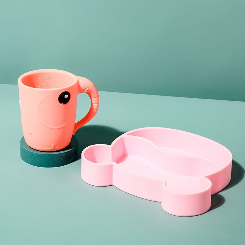 Baby Feeding Cups Cute Cartoon Baby Learning Cups Toddlers &amp; Kids Silicone Cup 24BE