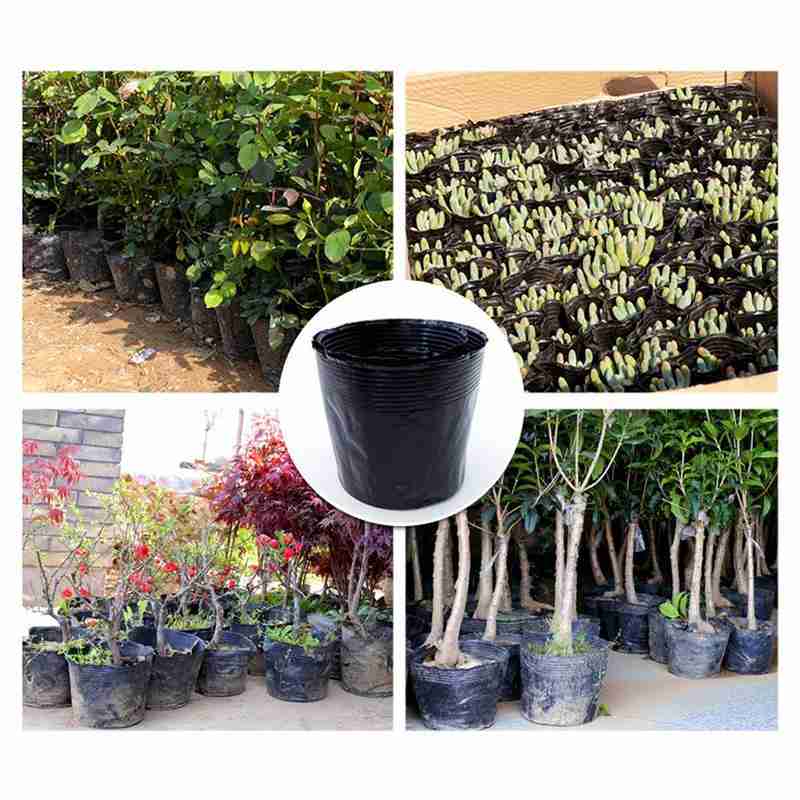 Bolsa de cultivo de plantas nutritivo, maceta negra de galón para cultivo de plantas, recipiente para cultivo de flores y verduras de jardín, taza de bandeja para plántulas, 10 Uds.