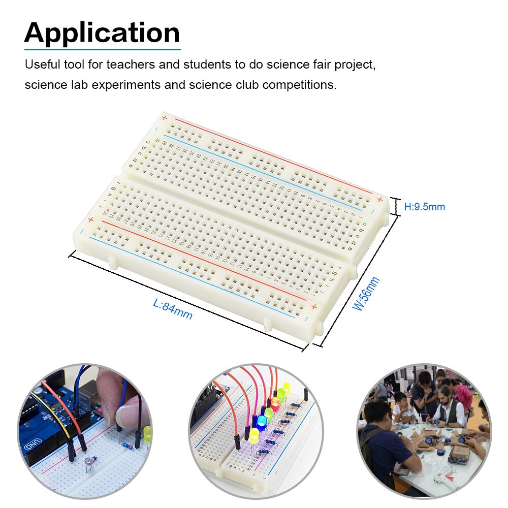 400 Tie Point Prototype Breadboard Printplaat Kit Voor Bbc Microbit Micro: Bit Experiment Accessoires