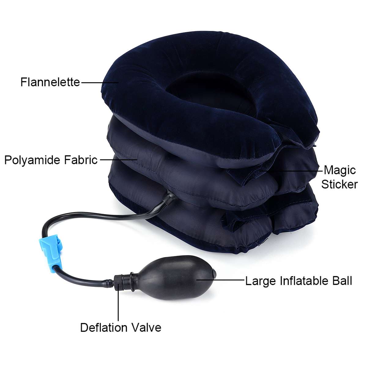 Neck Tractor Inflatable Air Inflatable Pillow Cervical Neck Head Traction Support Massage Neck Brace Pain Relief Device