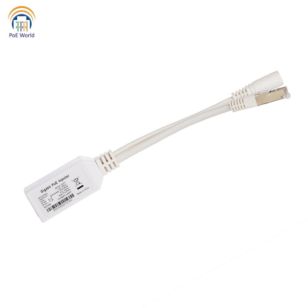 Gigabit PoE Injector cable use as poe splitter or poe injector from 12V -56V for MikroTik and other PoE Products