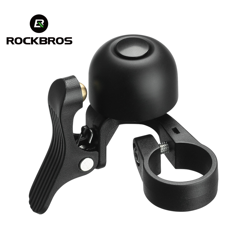 ROCKBROS Bicycle Bell Lightweight Compact Size Curved Handlebar Bike Ring Bell Crisp Loud Sound Horn MTB Road Bike Accessories: Burgundy