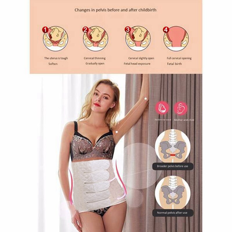 Regulowana opaska na pas po pas ciążowy po porodzie bandaż zespół odzyskiwanie Shapewear gorset pas gorset wyszczuplający