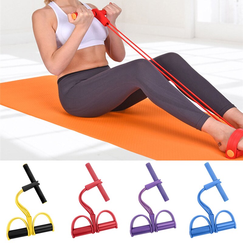 4 Weerstand Elastische Pull R Fitness Elastische Pull Touwen Exerciser Roeier Buik Home Gym Sport Elastiekjes Voor Fitness Apparatuur