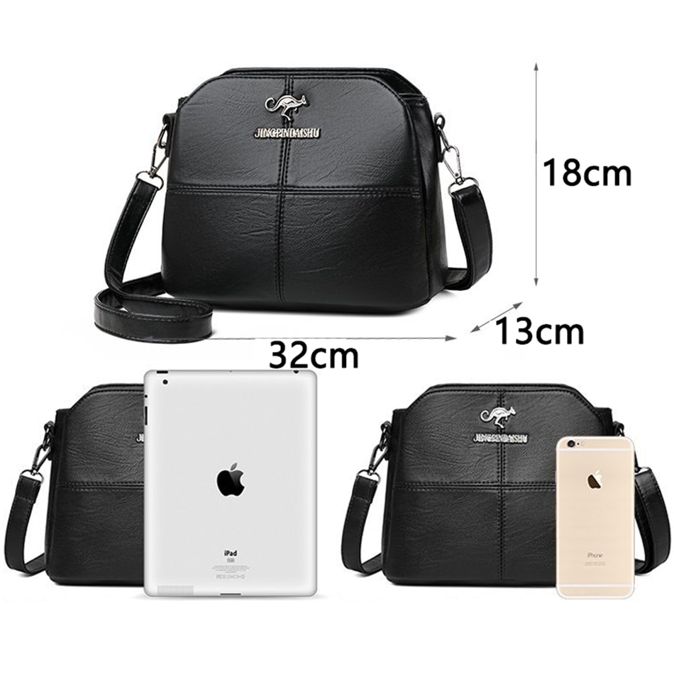 Aman Dream 3 Layers Pu Leather Shoulder Crossbody Bags for Women Ladies Hand Cross Body Bag Woman Purses and Handbags Sac