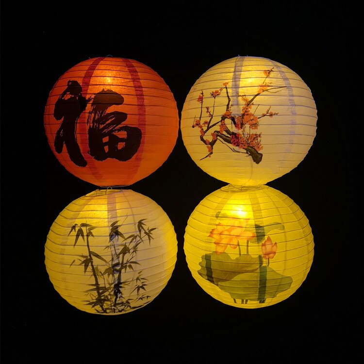 Chinese Year Lantern Festival Mid-Autumn Festival Portable Paper Lantern Chinese Style Antique Hanfu Photo Portable Lantern