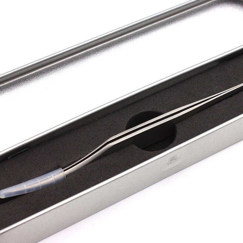 Premium beauty make-up pincet wimperextensions ultra rigide precisie roestvrij gebogen gouden veer en dolfijn pincet