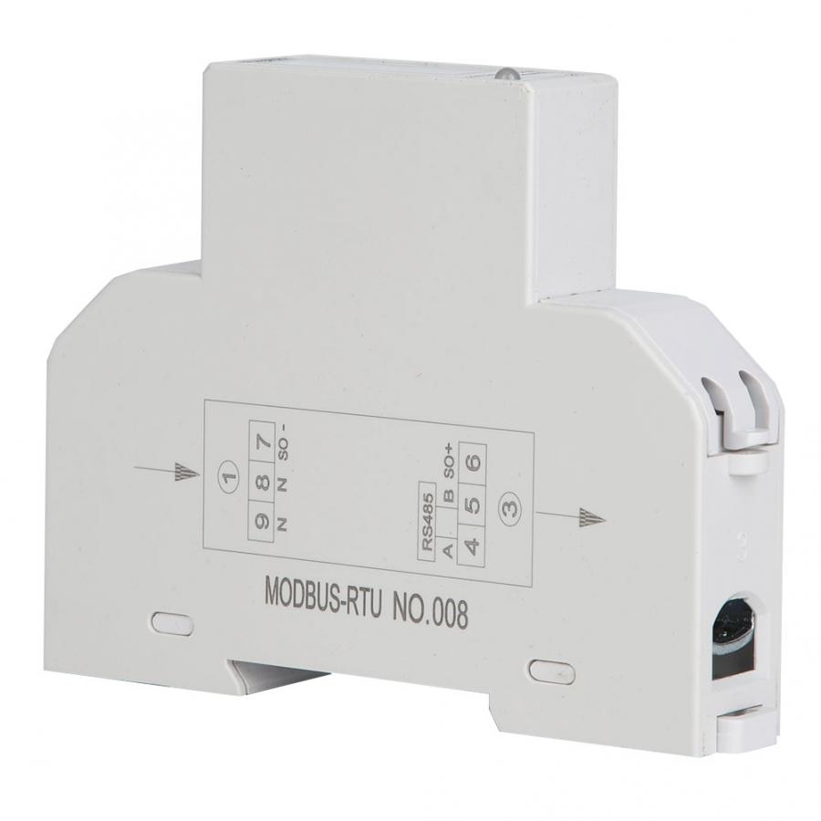 DDS519MR Power Meter Muilt-Functional Single-Phase 230V AC 1P Energy Meter 35mm DIN Rail with RS485 Modbus