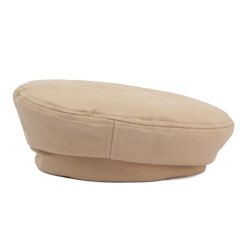 Herfst En Winter Vrouwen Baretten Japanse Stijl Canvas Materiaal Eenvoud Outdoor Mode Vrouwelijke Caps: Khaki