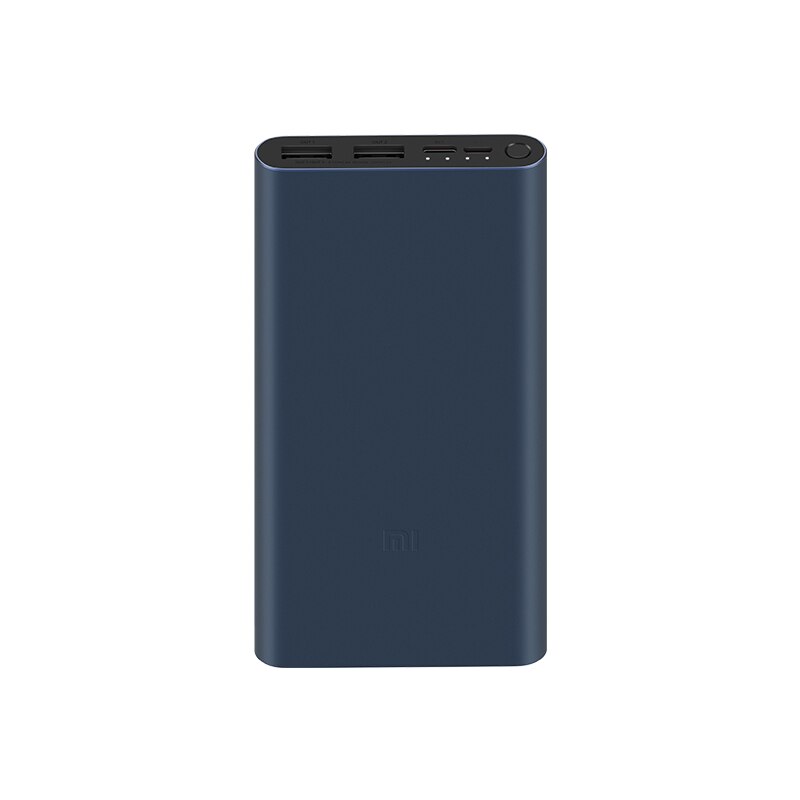 Originele Xiaomi Mi Power Bank 3 10000Mah 2 Usb Output Ondersteunt Twee Weg Quick Charge 18W Max Powerbank voor Smart Mobiele Telefoon: Black