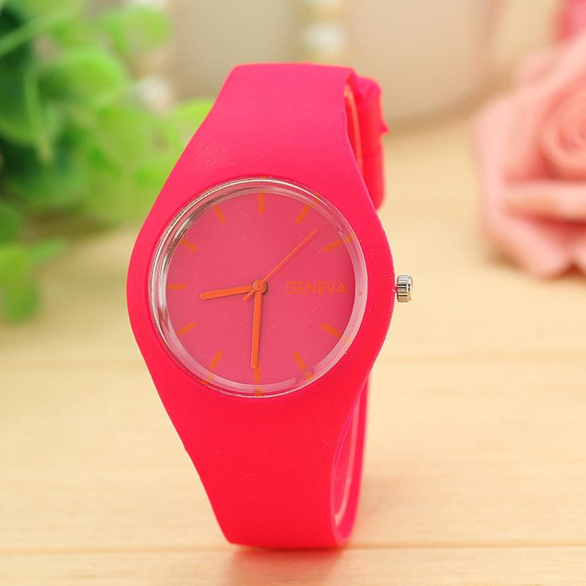 Durable Watch Womens Leisure Sports For Chirdren Sports Watch Candy-colored Jelly Watch 12 Colors Silicone Strap Leisure Watch: J