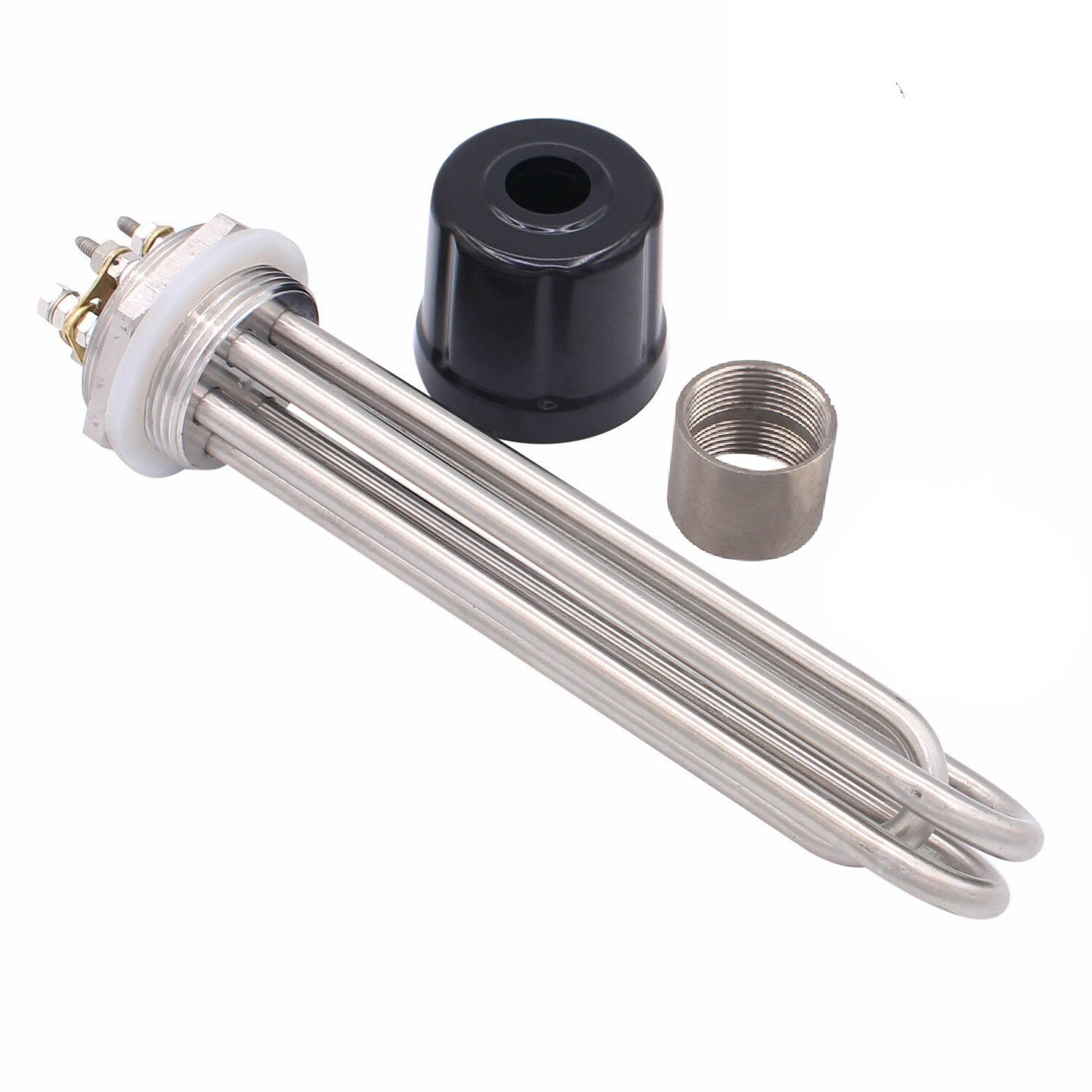 Aiicioo 1.5 "Bsp Draad Verwarming Pijp Elektrische Kachel Verwarming Element Voor Vloeibare DN40 47Mm 220V/380V 3KW 4.5KW 6KW 9kw 12KW